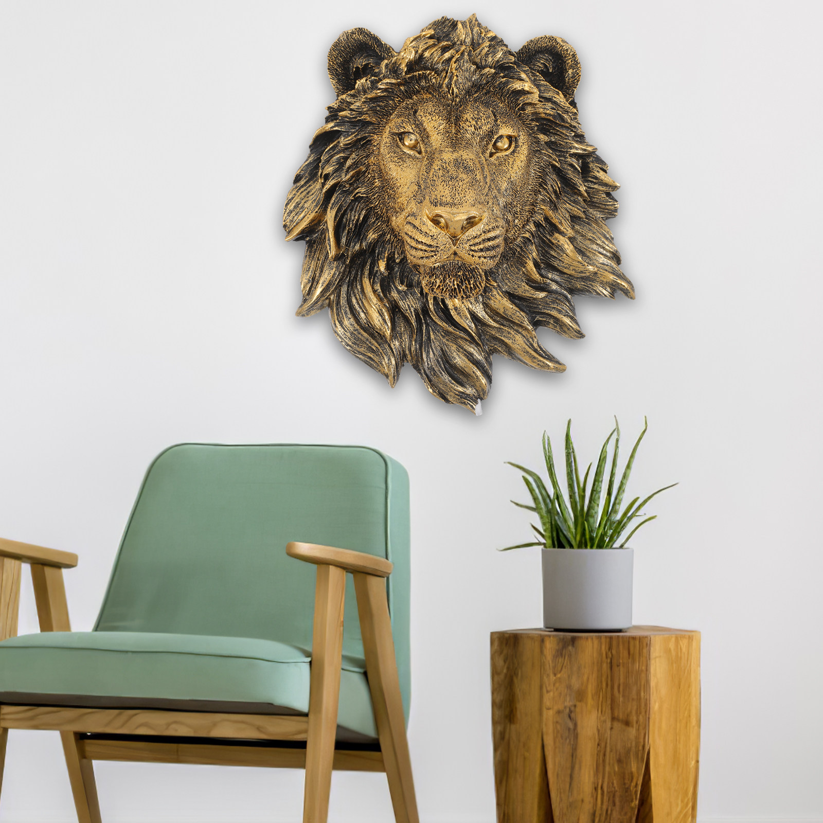 Imitation Lion Wall Decor Resi - Resin Art Sticker recension och pris