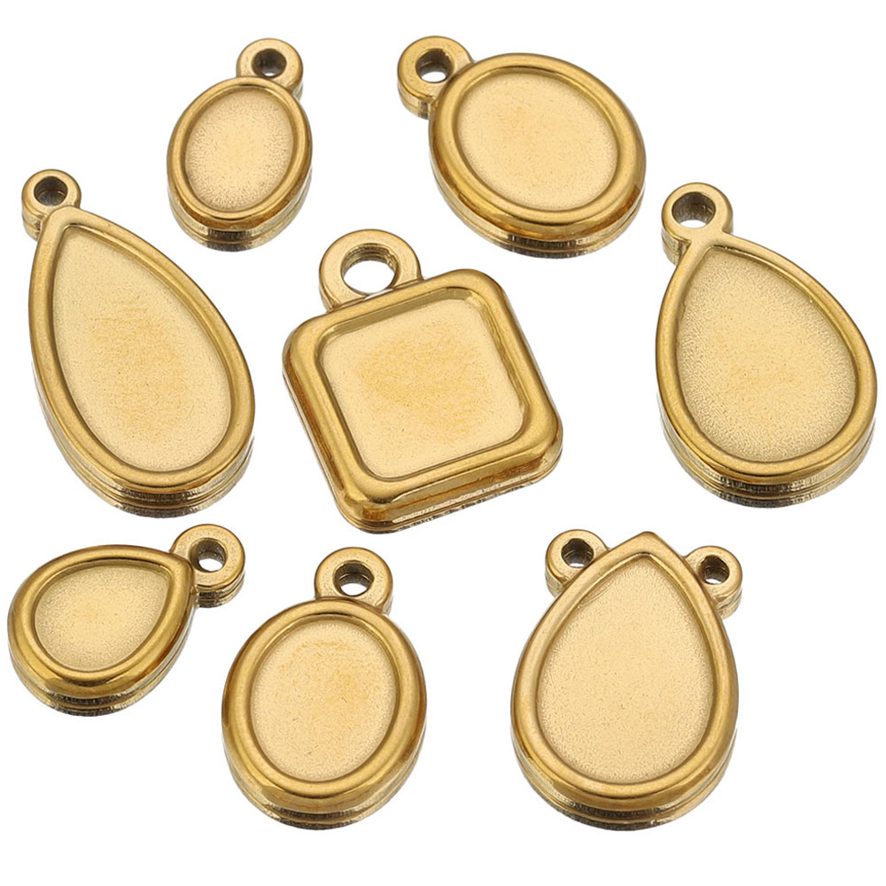 5pcs Stainless Steel Square Dr - Resin Art Jewellery recension och pris