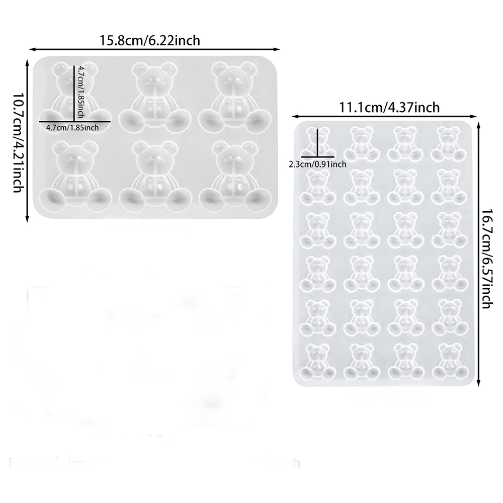 Crystal Bear Resin Silicone Mo - Resin Art Jewellery recension och pris
