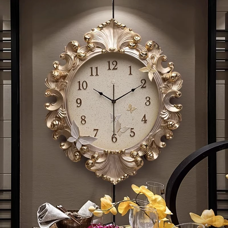 European Style Room Wall Clock - Resin Art Wall Clock recension och pris